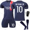 2023-2024 PSG Domácí dresový set 10 Neymar Fotbalový dres se ponožkami
