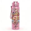 1PC Tower Swirl Abstract Graffiti Art 750ml Color Plastic Sports Water Bottle Leakproof Flip Straw Lid Suitable for Sports Office Home Use