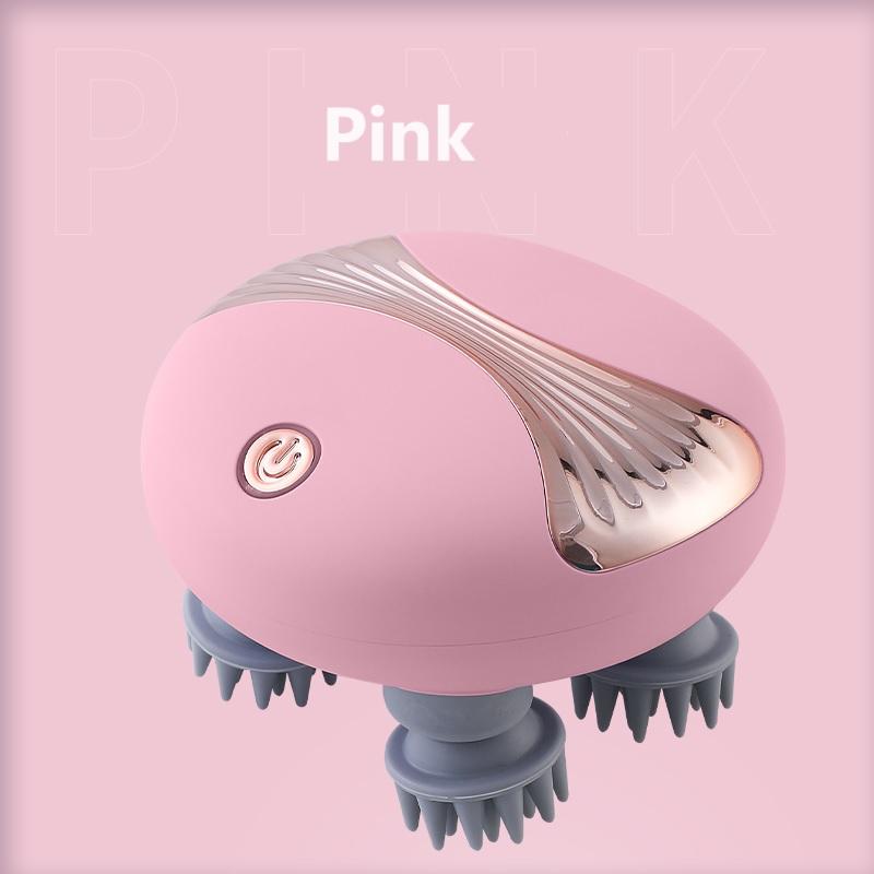 Electric Head Massager with Red Light Therapy Deep Tissue Kneading Vibrating Device for Shoulder Neck And Body Scalp Relaxation