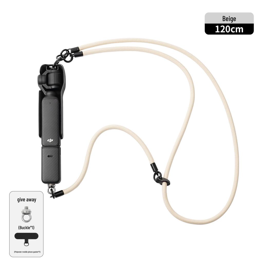 DJI Pocket 3: Vielseitiges Anti-Verlust-Lanyard mit abnehmbarer Handgelenk- und Umhängekordel