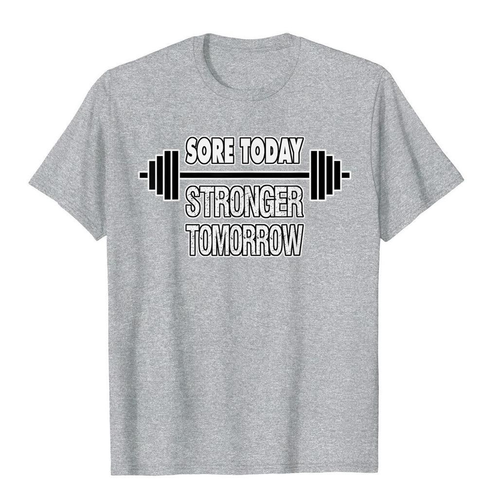 Workout Shirt Sore Today Stronger Tomorrow Lifting TShirt TShirt Printed On T Shirts Cheap Tops Tees Cotton Unisexs Group