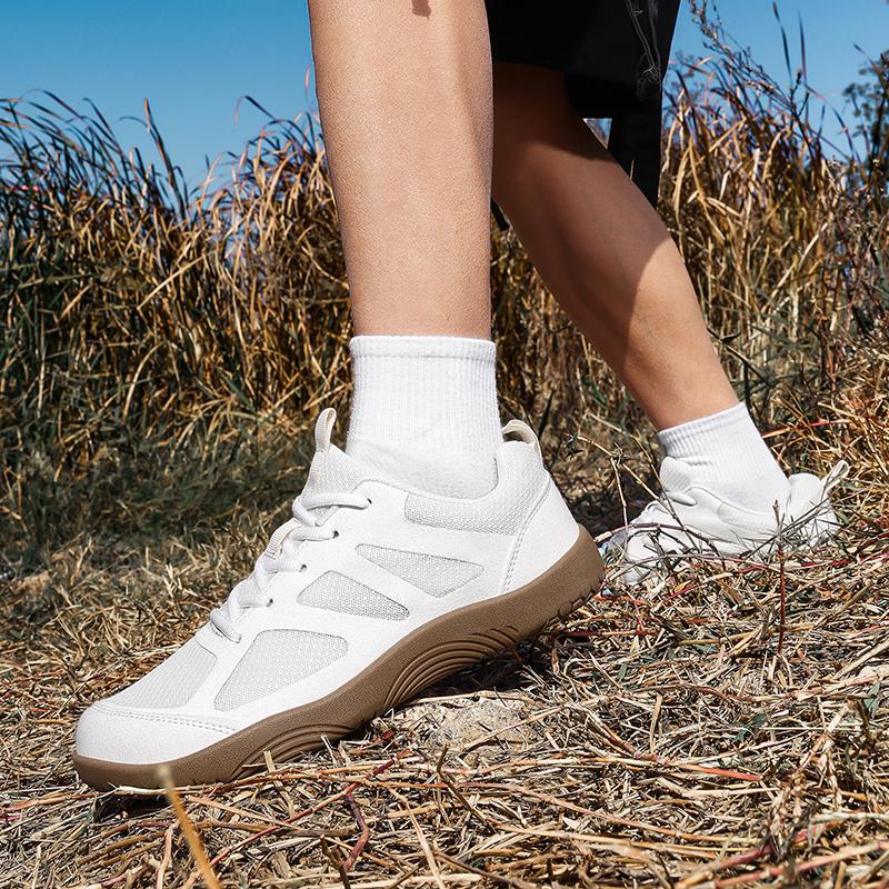 TUINANLE Barfußschuhe Herren Weite Zehenbox Nullabfall Zehen-Sneaker Minimalistisch Schwarz Freizeitschuhe für Damen
