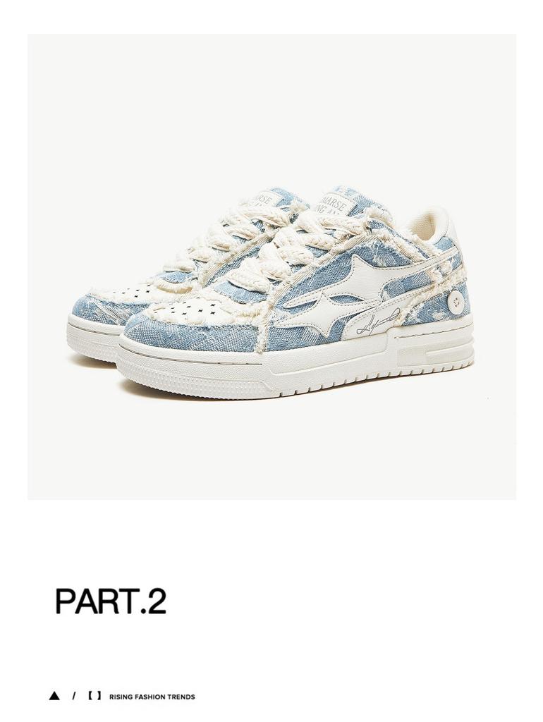 Zapatillas Casuales Unisex de Tela para Tabla con Lavado de Moda Estilo Coreano Transpirables