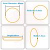 Yellow Rubber Bands for Office & Packaging,40mm Elastic Latex Bands, Assorted Quantities for File Folders, Mail, Money, Bulk Lo