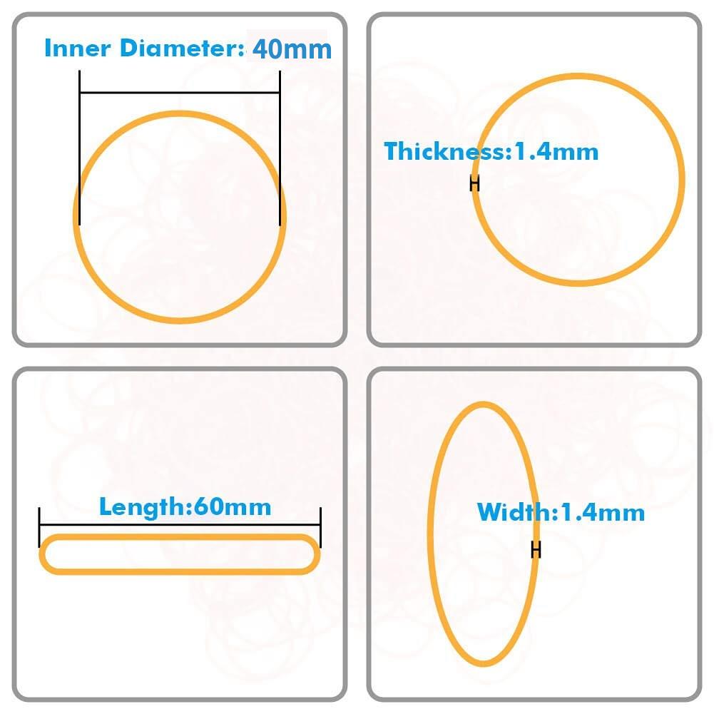 100/300/1000PCS Natural Rubber Bands 38mm Diameter Rubber Fasteners For Documents Files Cash Notes Office Desk Binding Supplies