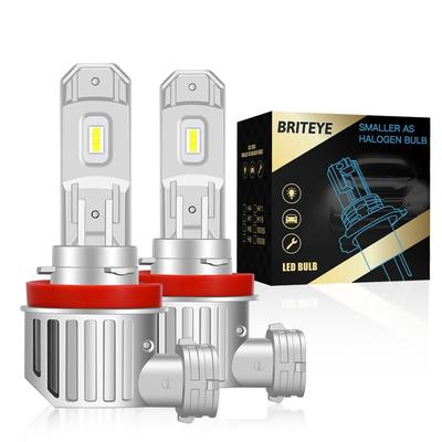 פנס ראש LED Briteye H11 תואם לבדיקת רכב H8 H11 H16 נורת LED, קטנה, קומפקטית,