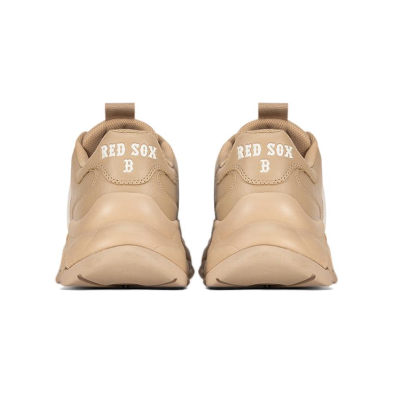 MLB Big Ball Chunky Shock Absorbers Slip Resistant Abrasion Resistant Low top Chunky Sneakers Unisex Beige Yellow Sneakers