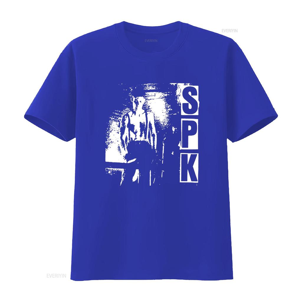 SPK Limited Edition Classic Black Tribute T Shirt Vintage Print Retro Style High Quality Fabric Vintage Washed Homme