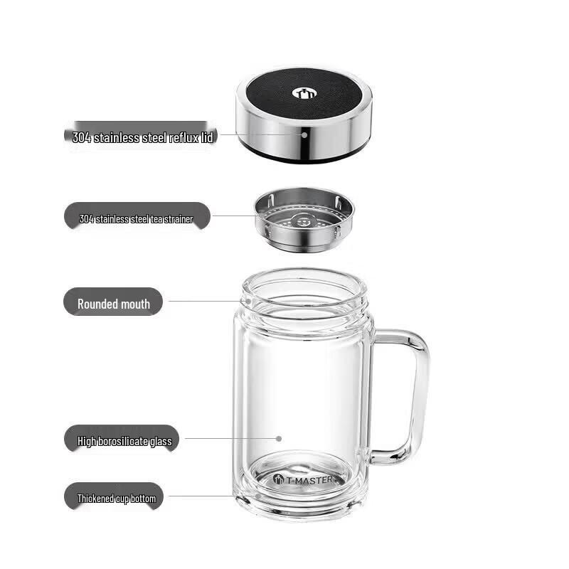 Fuguang FU+ Titanium Crystal Glass Tea Infuser Cup 530ml