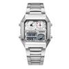 FOXBOX Men's Square Multifunctional Student Electronic Watch with Alarm and Waterproof Features