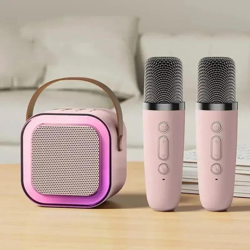 NEW K12 Bluetooth Speaker Portable Home Cute Karaoke Mini Wireless Audio with Microphone K Song Family Singing Machine