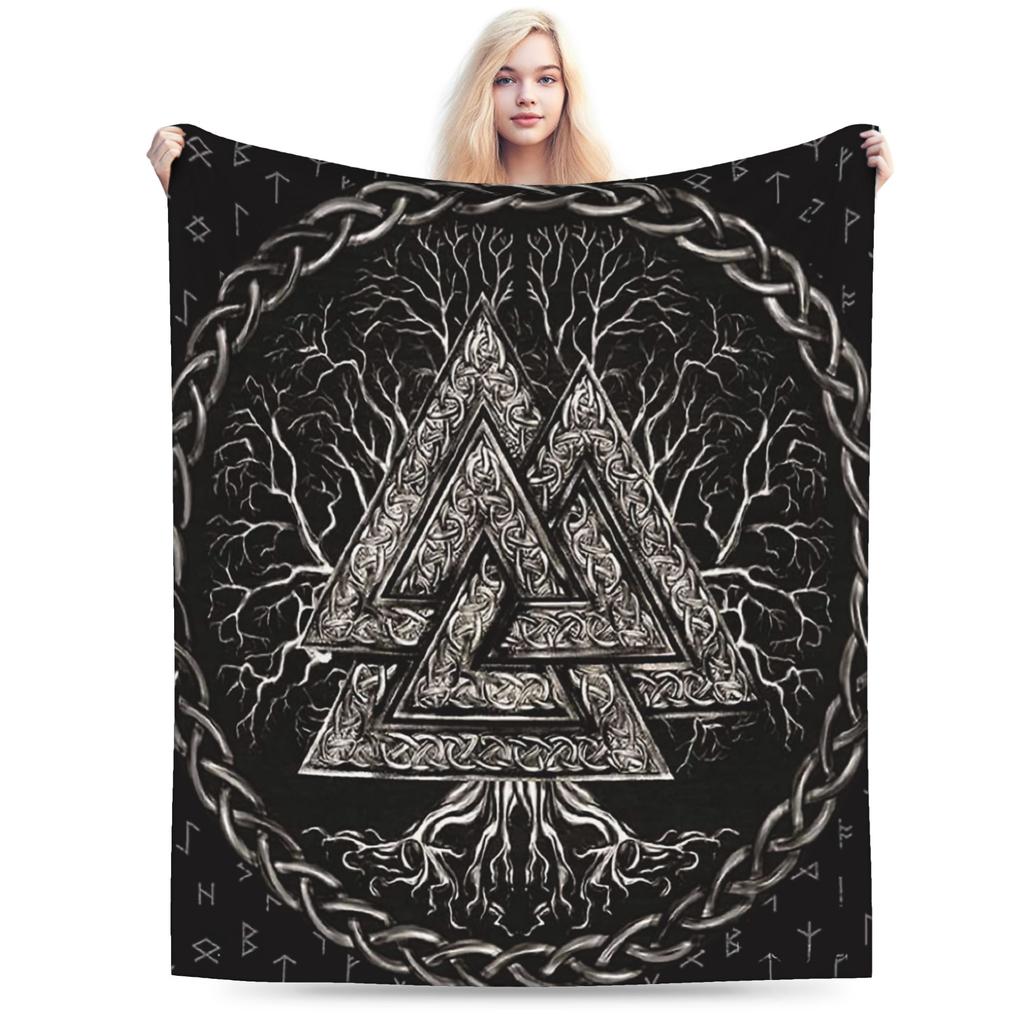 Tree Of Life Yggdrasil Amethyst Flannel Blankets Vikingg Awesome Throw Blanket For Sofa Bedding Lounge 200X150Cm Rug Piece