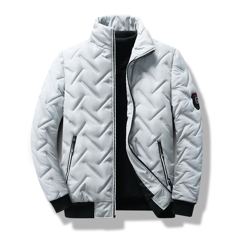 Men's Jacket Autumn and Winter Men's Fashion Cotton-padded Clothes Trendy Short Stand-up Collar Casual Down Cotton-padded Clothes