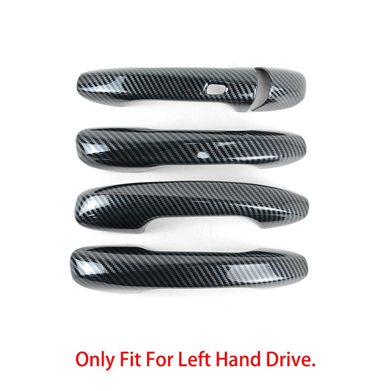 Exterior Door Handle Cover Sticker For Mercedes Benz A B C E GLC Class W177 W247 W205 W213 X253 LHD Carbon Color Car Accessories