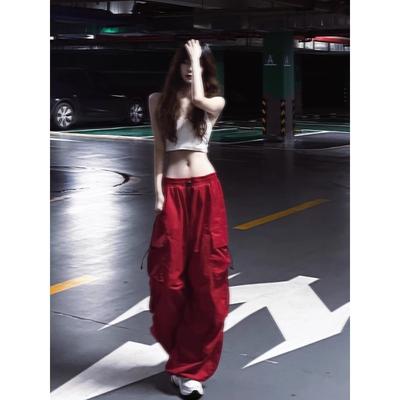Casual Pants Women's High Waist and Thin Tooling Pants Spring and Summer New Versatile Loose Straight Trousers