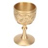 Gold Chalice Retro Embossed Style Thickened Brass Luxurious Elegant Luster Pimp Cup for Party