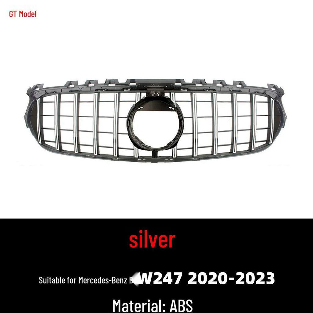 Compatible with 20-23 Mercedes B W247 Front Bumper Air Intake Grille - Full Star GT ABS Replacement