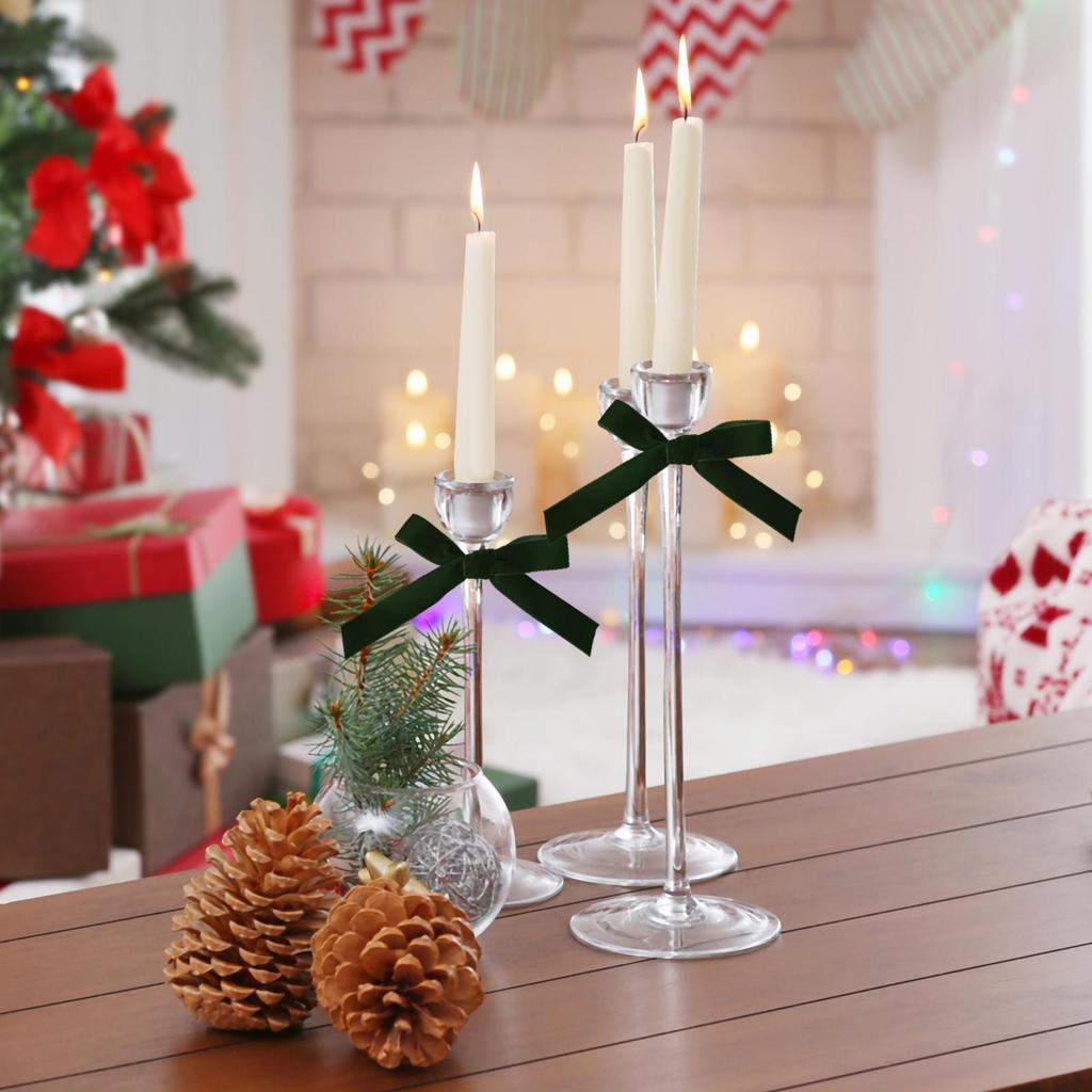 Velvet Bows For Christmas Tree 18 Pieces Rustic Decorative Christmas Ornaments Ribbon Bows Home Party Supplies For Staircase