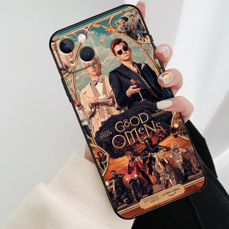 Good Omens Case For iPhone 12 11 13 14 15 16 Pro Max Mini Cover For iPhone XR X XS Max Plus Phone Case