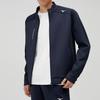 Mizuno Essential Series Logo Print Stand Collar Zip Comfortable Casual Sports Long Sleeve Jacket Men Jacket Midnight-Blue K2CC41A114