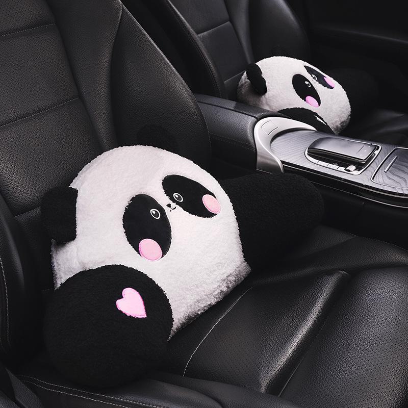 Cartoon Style Red Panda Car Neck Pillow for All Seasons
