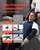 Portable Shampoo Bowl, Shampoo Sink with Adjustable Height & Angle, Salon Hair Wash Sink with Drain Hose and Star-Shaped Support Base for Barbershop