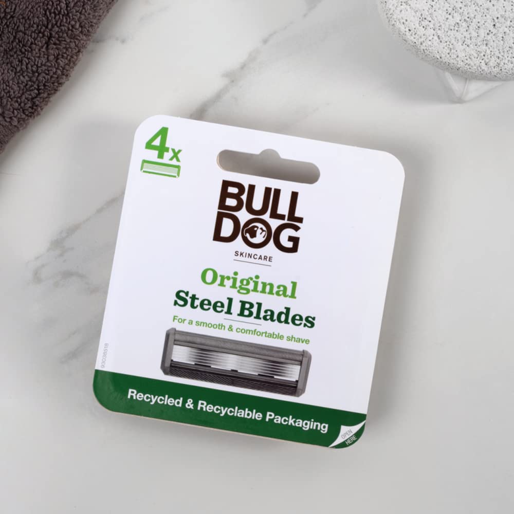 Bulldog Original Ersatzklingen 5-Klingen, 4er-Pack, für Männer