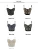 European & American Rivet Beaded Crop Top Corset Camisole