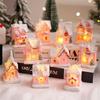 Luminous LED Light Snow House Cute Christmas House Ornament  Party Favors