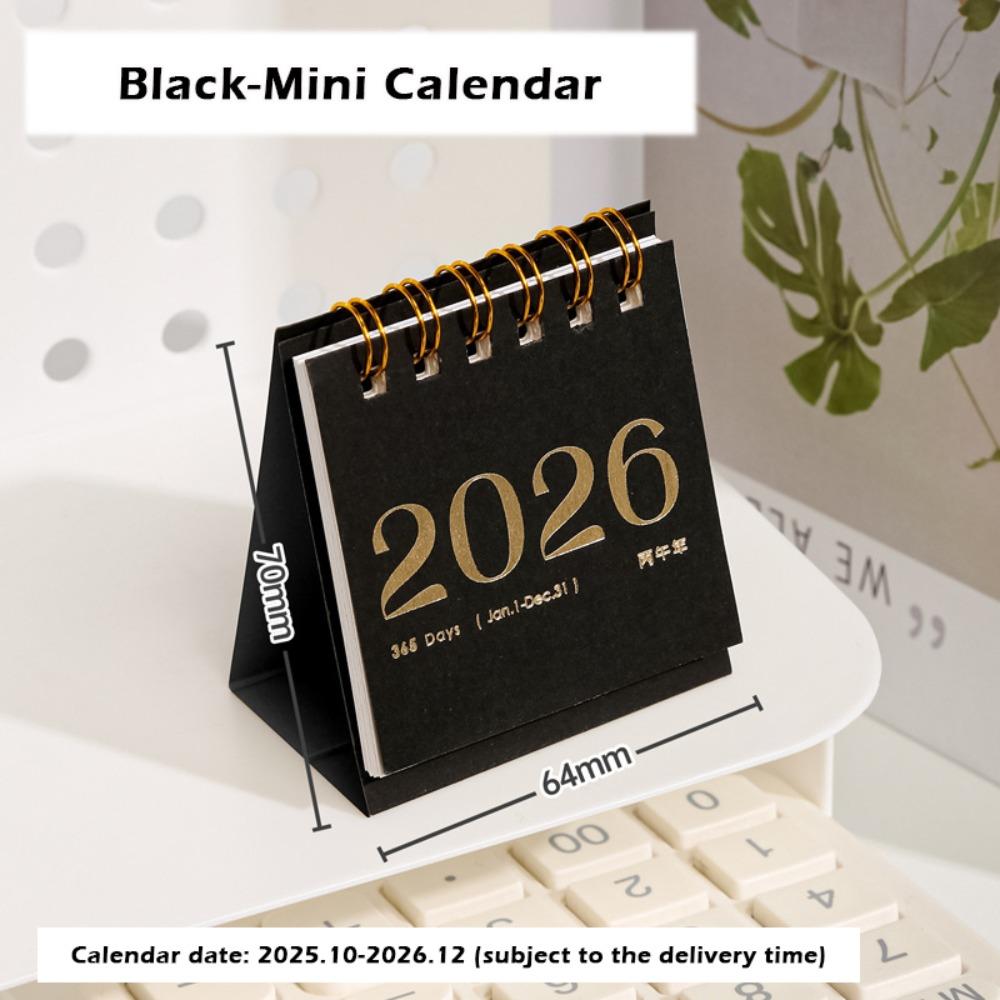 INS Mini 2026 Calendar Double Coil Portable Desk Calendar Calendar Ornaments New Year Gifts