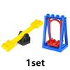 Store byggeklosser Slide Swing Seesaw Park Lekeplass Series Large Pillar Murstein Barn Barn Pedagogisk Leke Kompatibel Duploe