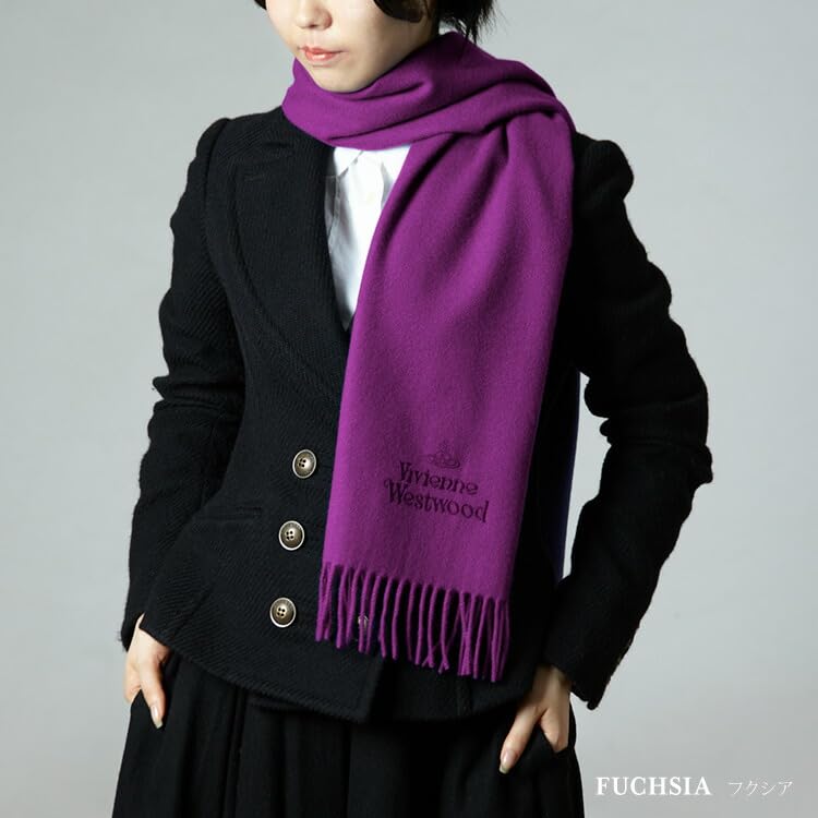 VIVIENNE WESTWOOD 30 X 2024 for Men and Scarf, 180cm, Model, 100% Wool, Women, 24-81030007-W00Q7 (DARK GREY)