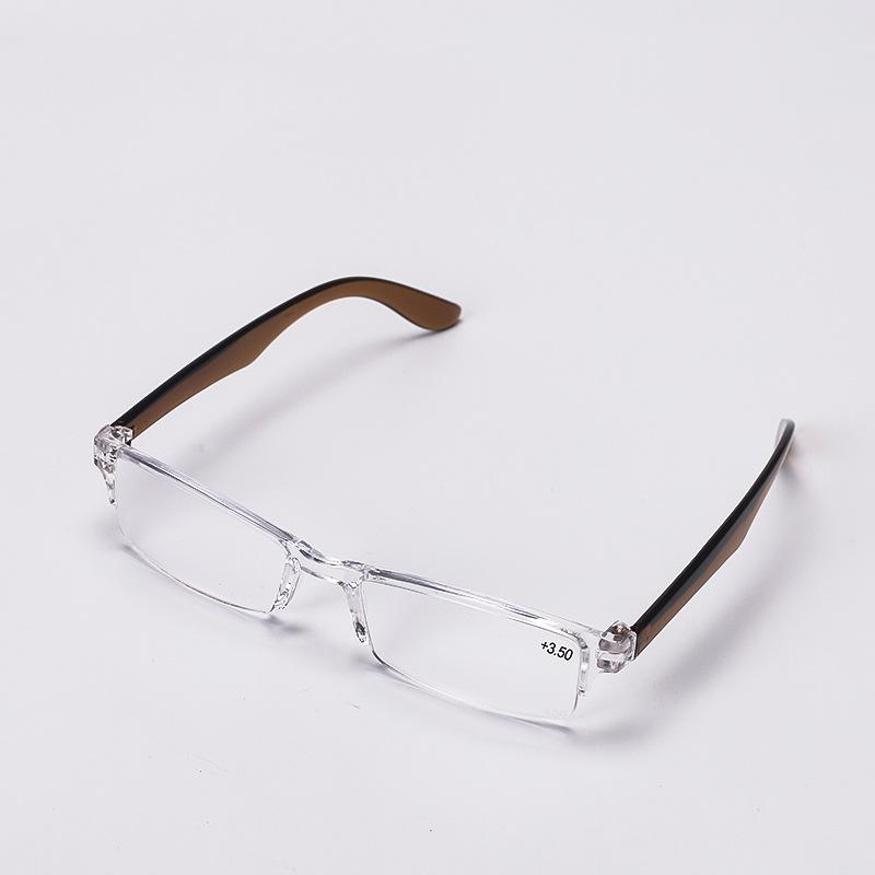 

Ultralight Transparent Frame Reading Glasses Portable Patchwork Presbyopia Eyeglasses Diopter +1.0 To +4.0 +100