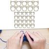30 Pieces Locking Stitch Markers Set Zinc Alloy Cute Charms Rings Crochet Accessories for