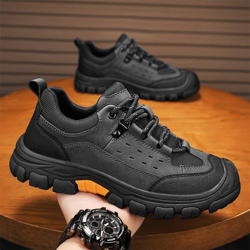 Popular Autumn New Men's Shoes Leather Breathable Sports Outdoor Leisure Mountaineering Men's Shoes