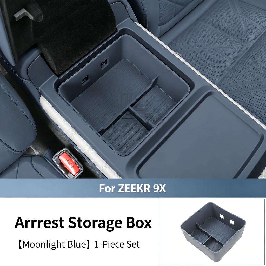 For Zeekr 9X Central Control Armrest Box Silicone Storage Box Car Organizer Interior Accessories Modification
