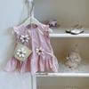 Girls Summer Cotton Sleeveless Princess Dress Cute Baby Party Gown Elegant Kids Vest Dress For Toddler Children