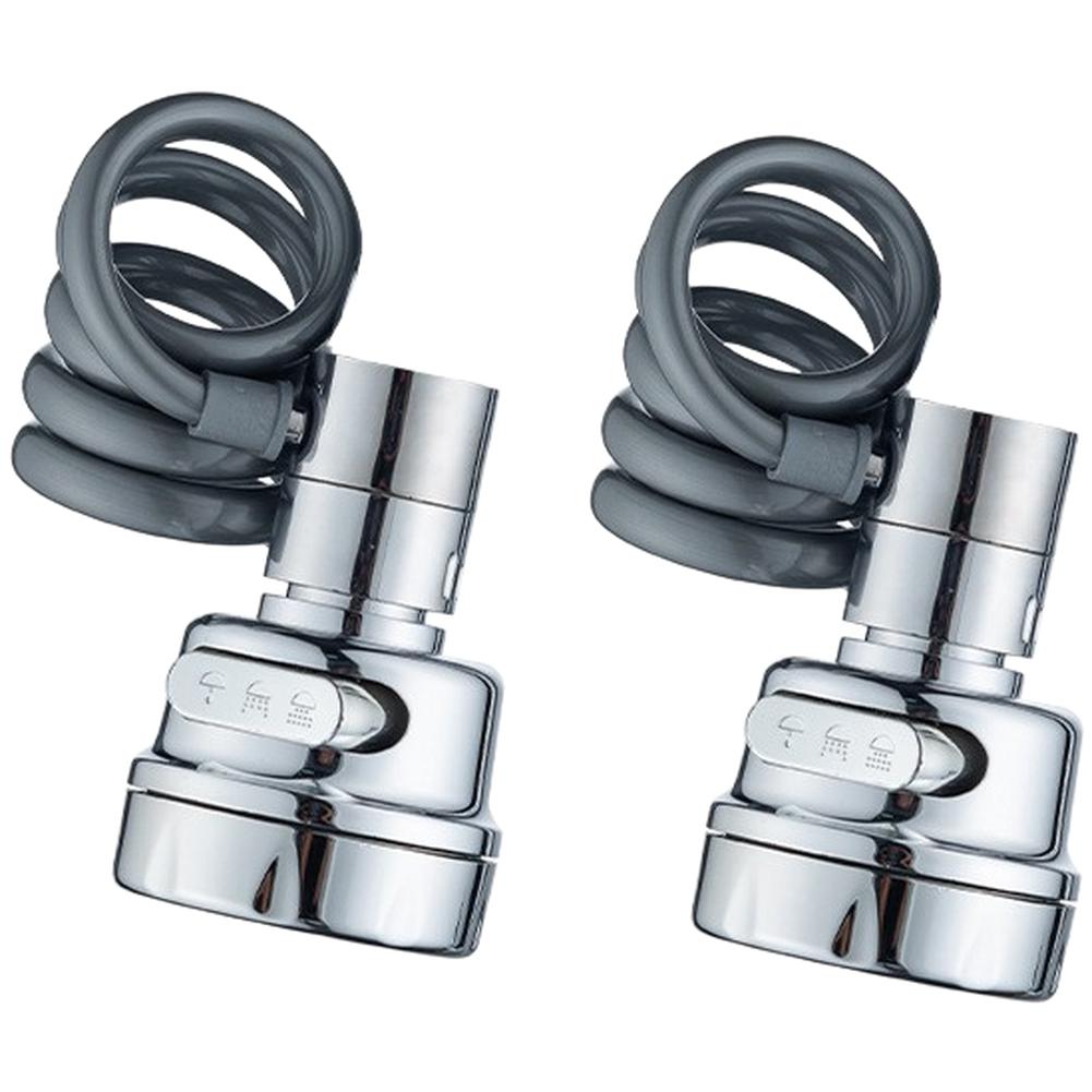 Retractable Faucet Extender with 3 Water Modes for Kitchen Sink Sprayer Silver 81x52x27mm ABS PC Fit Most Faucets