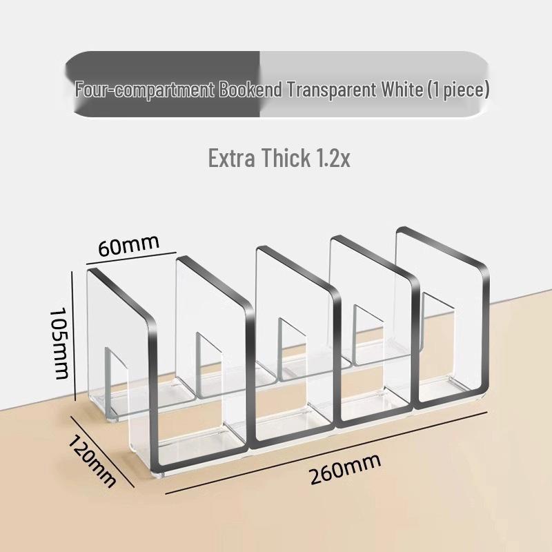 Acrylic Desktop Book and Storage Organizer Stand
