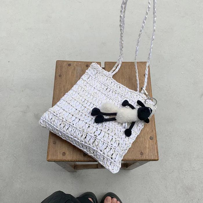 [HANDMADE]_Pap Bag-Ivory (Pendant Keyring Included)
