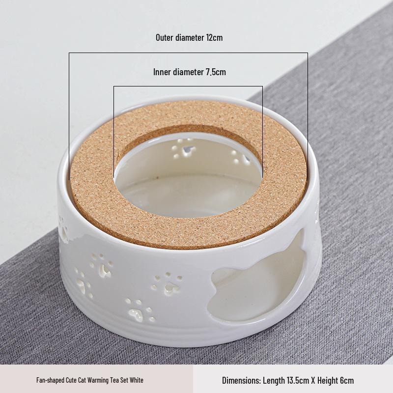 Ceramic Candle Warmer for Tea - Insulating Stove for Boiling and Warming in Home, Restaurant, or Hotel