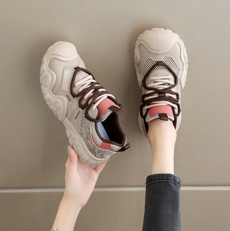 Summer Mesh Ugly Cute Heightening Shoes Sports Shoes 22 New Platform Casual Shoes