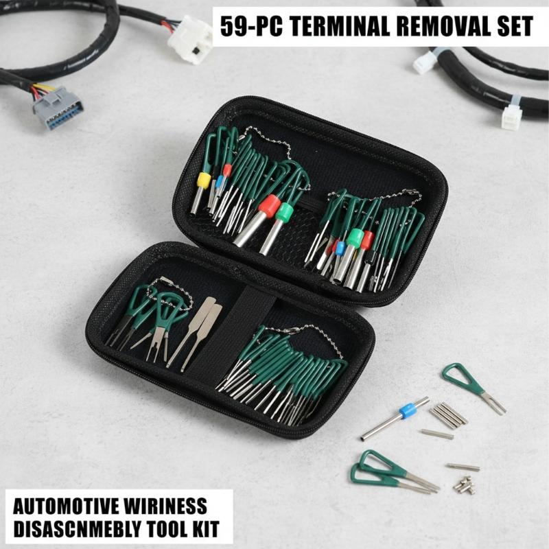 Juego Completo de 59 Piezas Extractor de Pines de Coche Con Mango Ergonómico Para Trabajos de Cableado de Precisión Herramienta de Extracción de Pines de Conectores Eléctricos