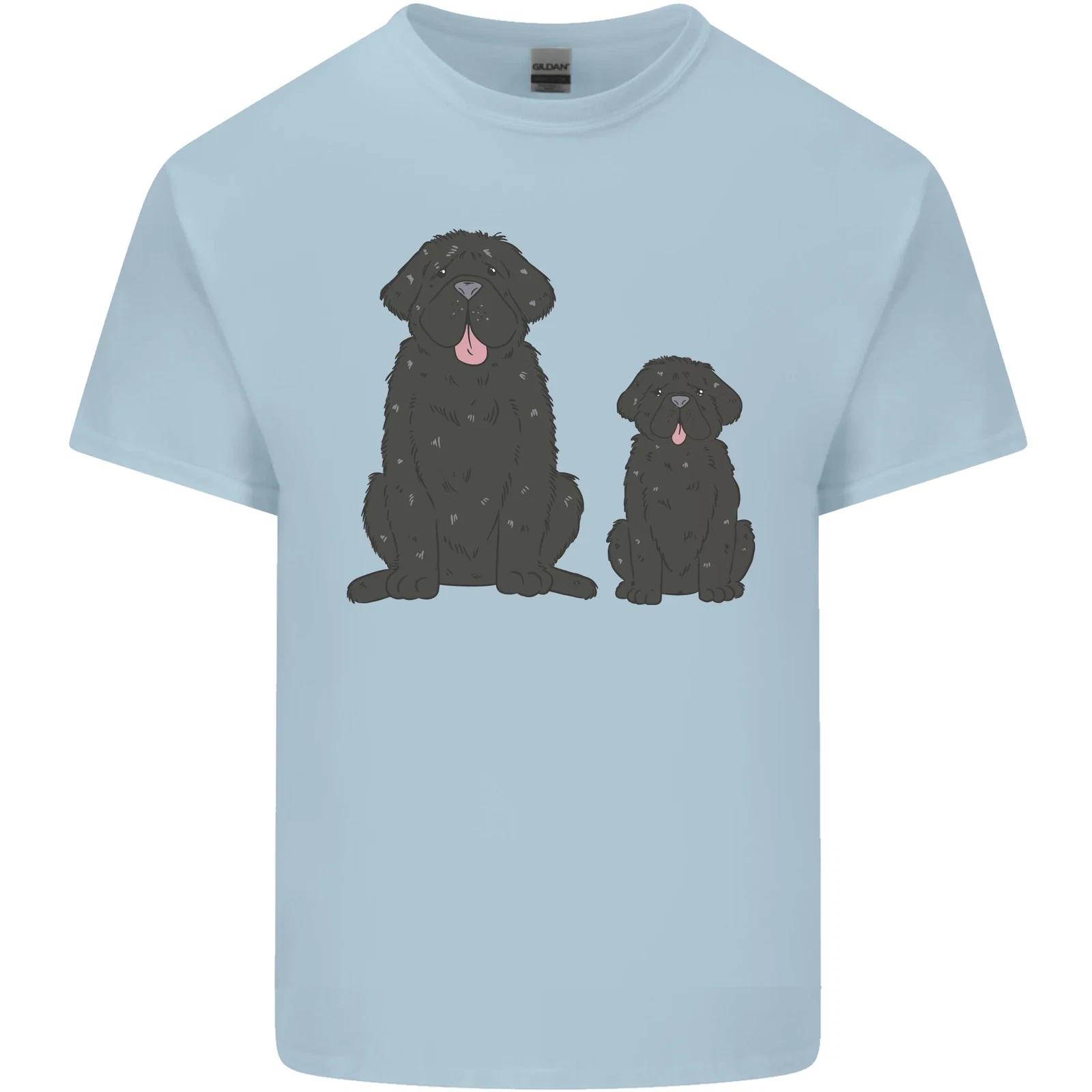 Newfoundland Dog With Puppy Kids T-Shirt Childrens S