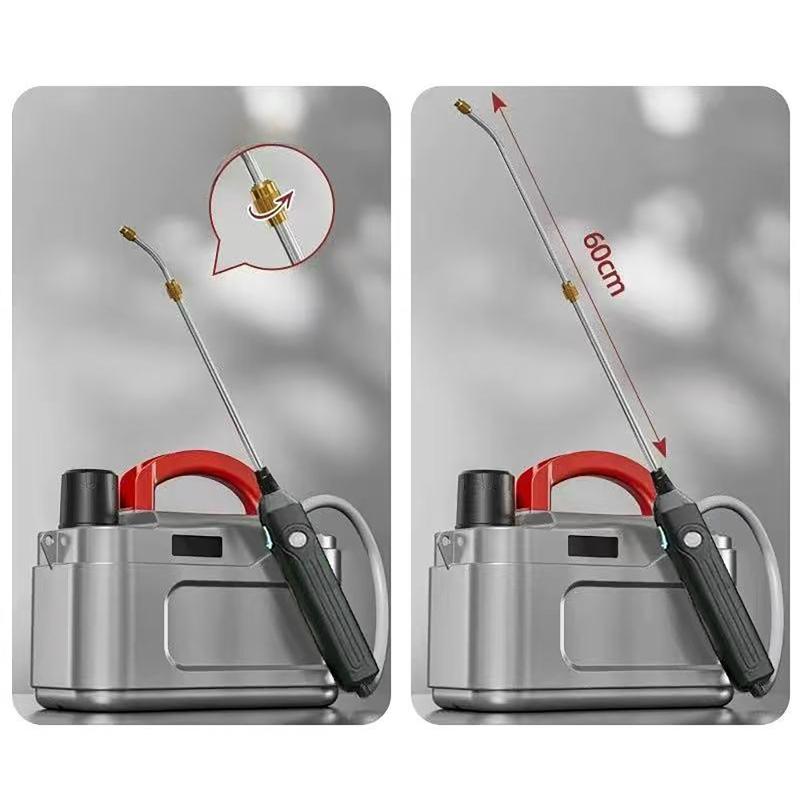 5L Elektrischer Gartensprüher Weiß/Grau Schulter-Gießkanne Tragbarer Gartensprüher Hochdruck-Wassersprüher Blumenwerkzeuge