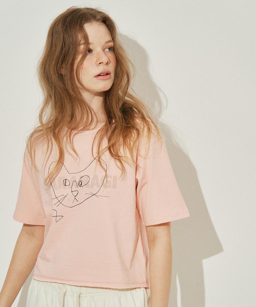 SARANAGI Se0524-Crop T-Shirt(Pink)
