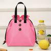 Insulated Lunch Bag Bento Storage Organizer with Drawstring Cuff Large Capacity Waterproof Bento Lunch Handbag with Handle