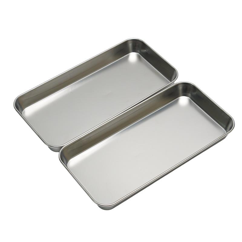 5pcs Dental Tray Stainless Steel Medical Surgical Tray For Instruments Metal Square Plate Dentistry Lab Tools Storage Box Dish