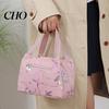High-density Fabric Lunch Bag Letter Print Waterproof Tote Reusable Lightweight Carrier Box for Women Men Commuting Camping Picnic Portable