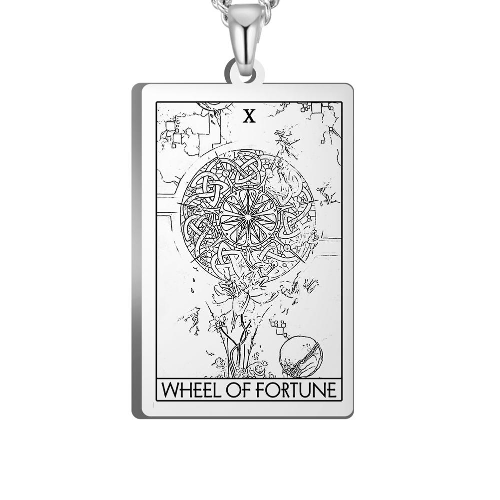Dawapara The Major Arcana Tarot Cards Vintage Amulet Pendant for Necklaces Accessories Wholesale Stainless Steel